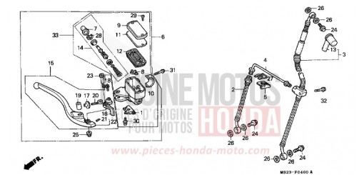 FR. BRAKE MASTER CYLINDER CBR1000FN de 1992